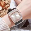 Luxury Ladies New Simple Full Star Diamonds Quartz Watch Fashion Dress Black Leather Women's Clock Watches