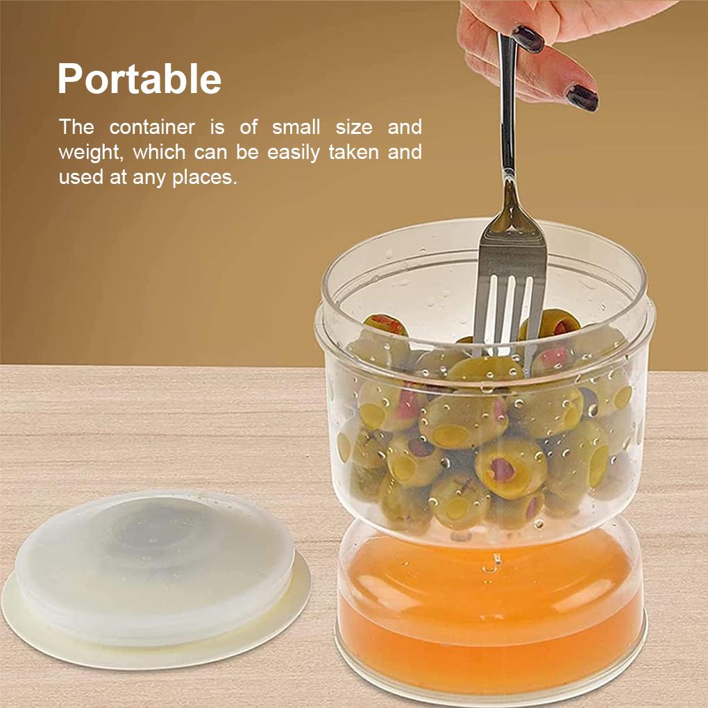 Plastic Vegetable Hourglass Jar Silicone Lid Spice Fresh Keeping Container Kitchen Restaurant Juice Separator Bottle