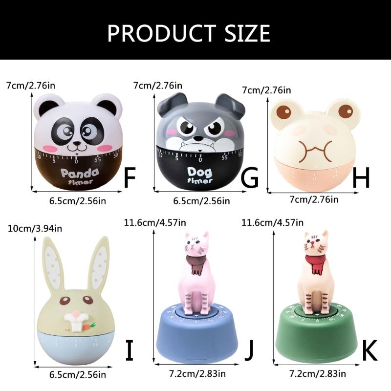 Cartoon Mechanical Timers Counters Manual 60 Minutes Cooking Timer Kitchens Tool for Baking, Cooking and Learning