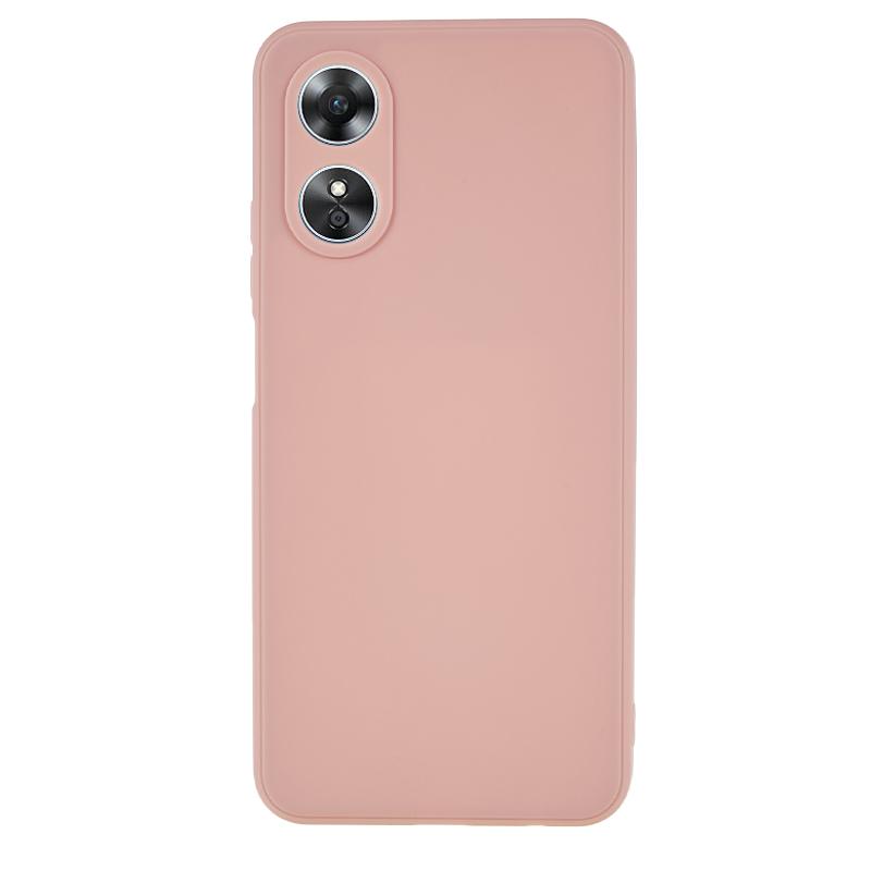

For Oppo A17 4G TPU Straight Edge Phone Case Precise Cutout Camera Protection Cover Pink