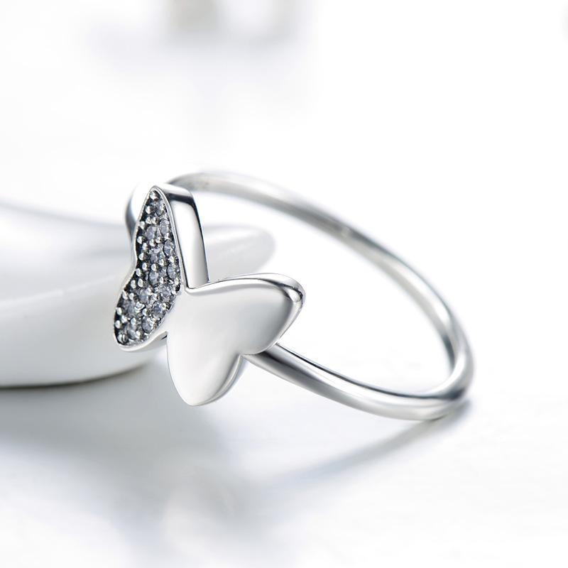 Tancise Classic 925 Sterling Silver  Zircon Ring Ladies Jewelry Wedding Promise Party Gift