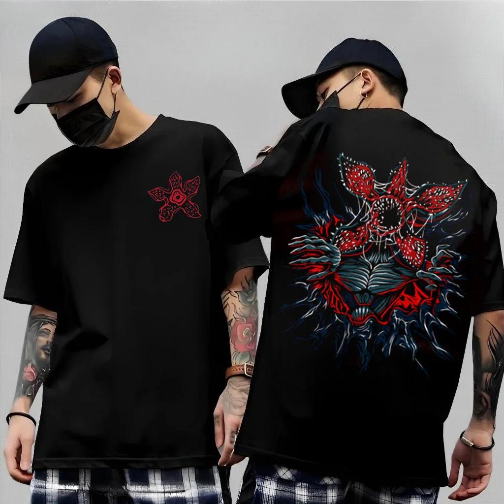 Terror Vecna Demogorgon T Shirt Men Women Cannibal Flower Monster Print Fashion High Street ParentChild Cotton Streetwear Tops