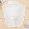 White Chiffon Detachable Collar Rhinestone False Collar Elegant Fake Collar  Women