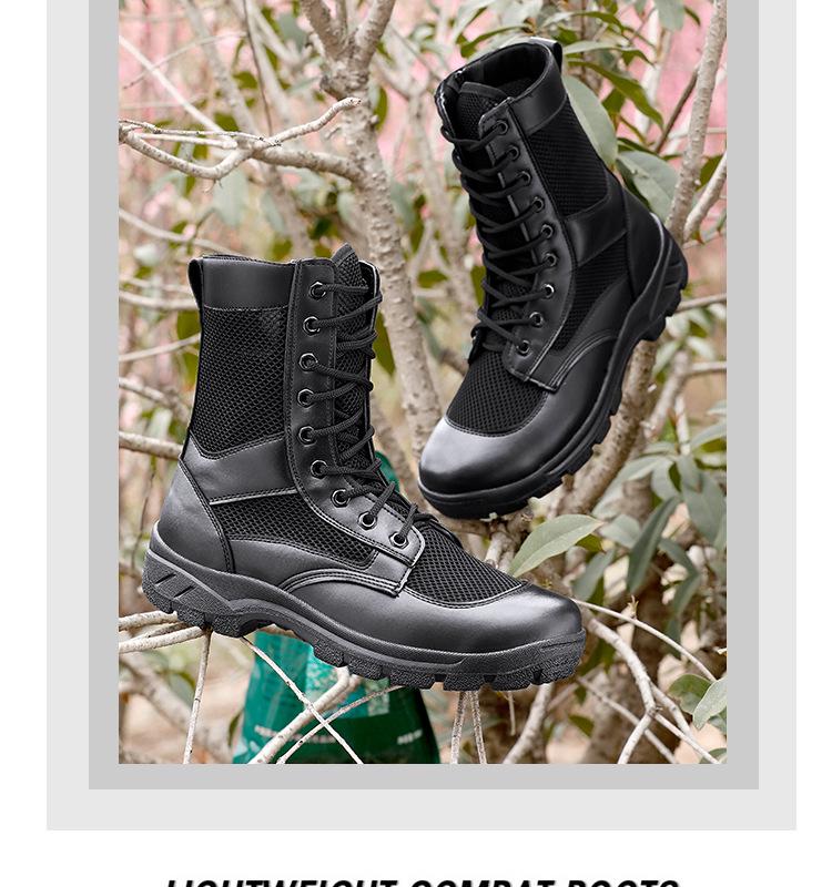 Pánské ultralehké prodyšné letní síťované pracovní boty na zip - Bezpečnostní a turistické boty