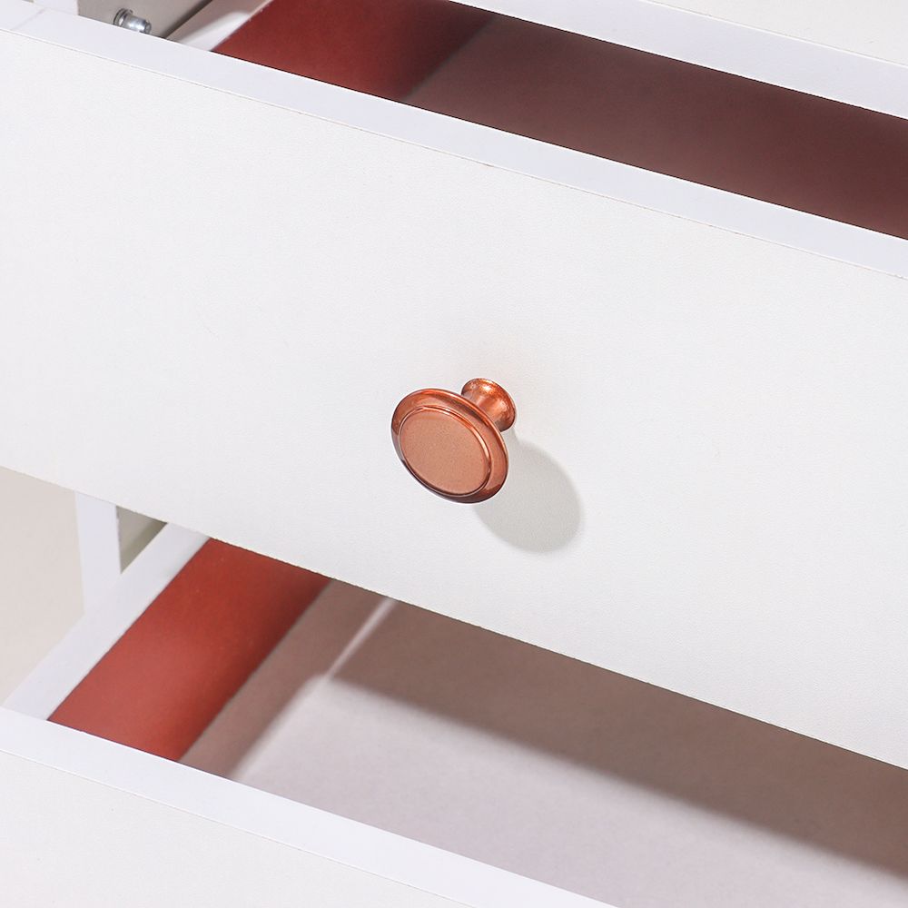 2Pcs 23/27/30mm Round Single-hole Drawer Knob Kitchen Bedroom Cabinet Wardrobe Dresser Pull Metal Handle With Screw Hardware