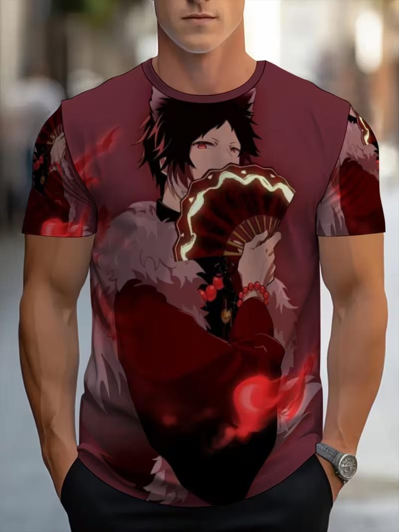 

Men s Retro 3D Graphic Print T-Shirt - Perfect for Daily Wear and Vacation S