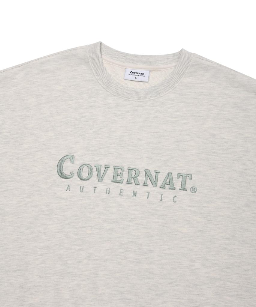 COVERNAT Authentic Logo Sweatshirt Oatmeal