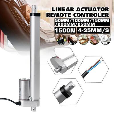 DC 12V 50/100/150/200/250mm 1500N IP54 Linear Motor Moving Distance Stroke Max Linear Actuator