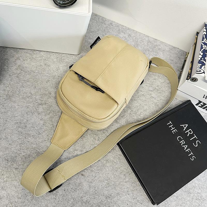 Sports travel breast bag men's and women's tide brand outdoor running shoulder small backpack canvas ultra-light girls' messenger bag summer