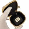 Excellent MIUMIU Charm TRICK MATELASSE KEYRING Gold Leather Women 5TL527 Used