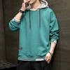 Maglione con cappuccio da uomo Autunno e Inverno Giapponese Finto due Pezzi Maglione da uomo Adolescente Casual Abbigliamento da uomo