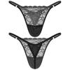 Sexy Men Sissy Sheer Lace Underwear Thong Crossdress T-back Brief Panties