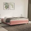 Bed Frame with Mattress - Maison Exclusive - 160x200 Cm - Pink Velvet - Maximum Relaxation