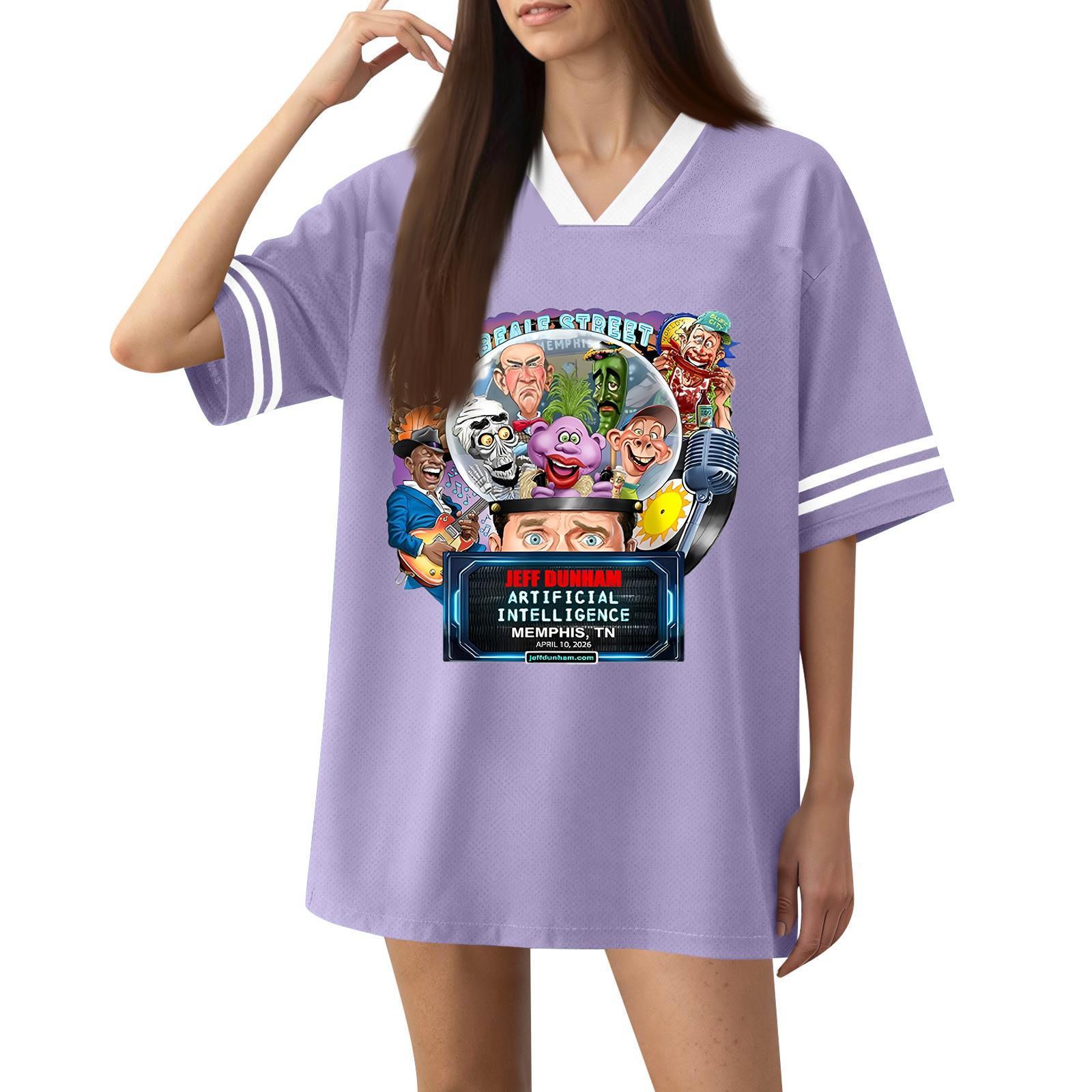 

Women s Fashion Short Sleeve V Neck Printed Sports Jersey T Shirt Top Casual Loose Fit Comfortable Lightweight Breathable Fabric XXXL фиолетовый
