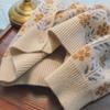 Women's Y2K Thick Flowers Cardigan Knit Sweater Knitwear Winter Shirts Pullovers Korean Style Clothes Outer For Women 2024