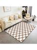 Colorful Checkered Carpet Rainbow Checkerboard Grid Area Rug Blue Pink Purple Ombre Plaid Indoor Floor Mat for Kids Boys Girls