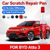 För BYD Atto 3 2022-2025 D40 Färg reparationspenna Touch Up Repborttagare DIY Biltillbehör Svart Vit Blå Grön Grå Lila