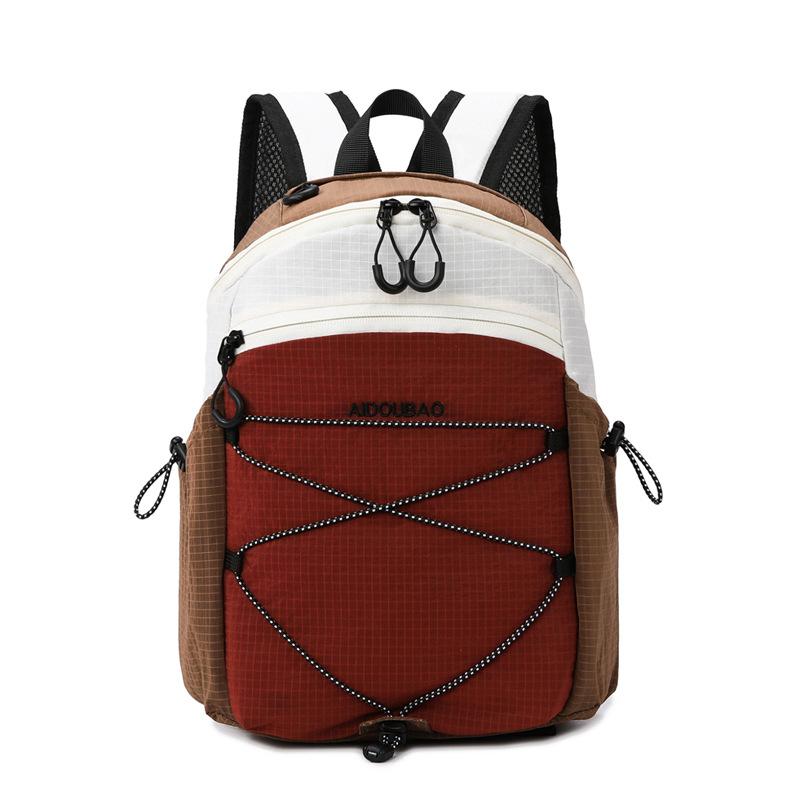 Schoolbag Leisure Outdoor Sports Leisure Mountaineering Backpack 1011 Spring New Contrast Color Trendy Cool Travel Small Backpack