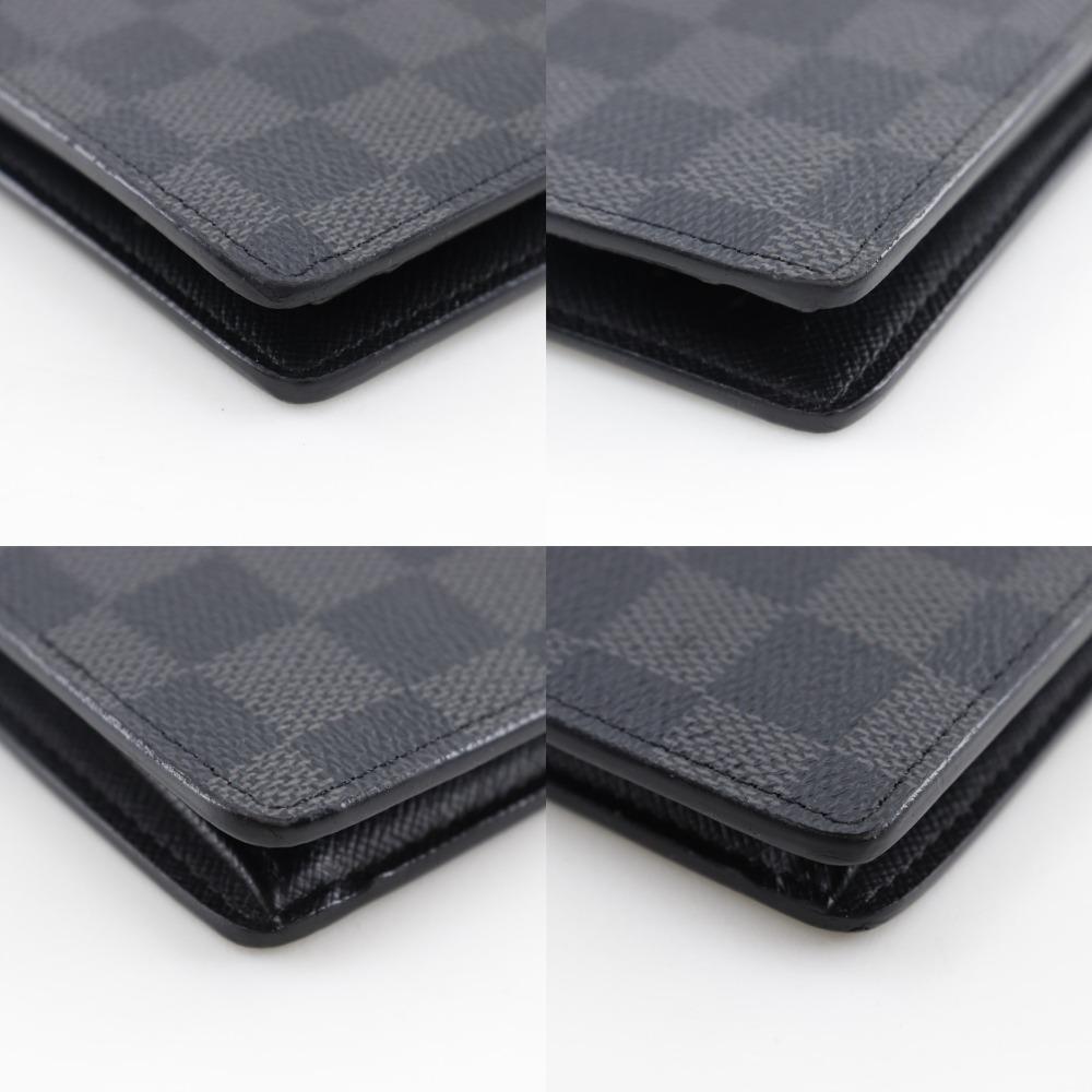 LOUIS VUITTON Brazza portefeuille Purse N62665 black Damier Grafitto Canvas mens Used