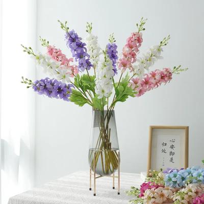 10Pc/lot Artificial Silk Flower Hyacinth Wedding Decor Fake Delphinium Flowers Home Room Decoration Ornaments Party Table Floral