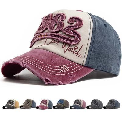 Fashion Vintage Washed Cotton Baseball Cap Men Digit 1962 Embroidery Snapback Spring Autumn Women Hat Visor Hip Hop Caps