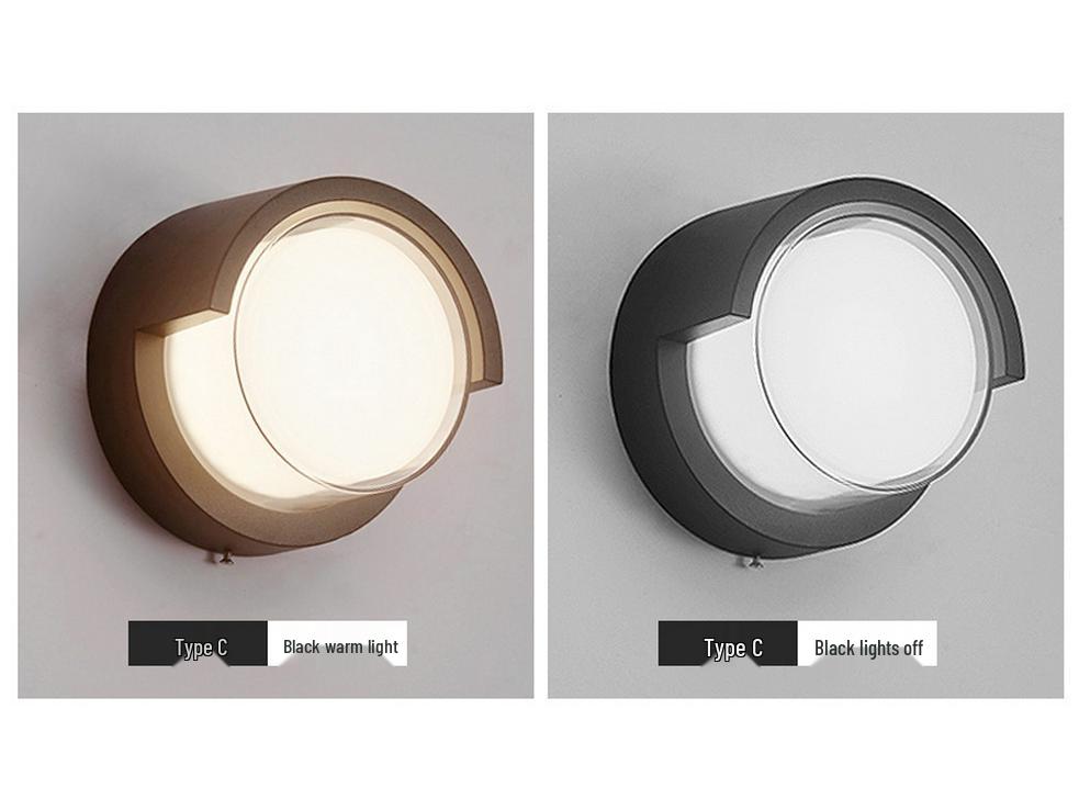 Waterproof Minimalist LED Wall Light with Smart Sensor for Outdoor Use