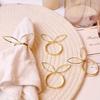 4Pcs Rabbit Ears Napkin Rings Bunny Head Napkin Holder Rings Buckles for Easter Holiday Wedding Party Dinning Table Decoration