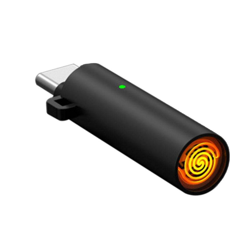 Type C Mini Lighter Blow-to-Ignite Auto Shut-Off for Air Travel Outdoor No Battery No Flame For Easy Carrying And Sto