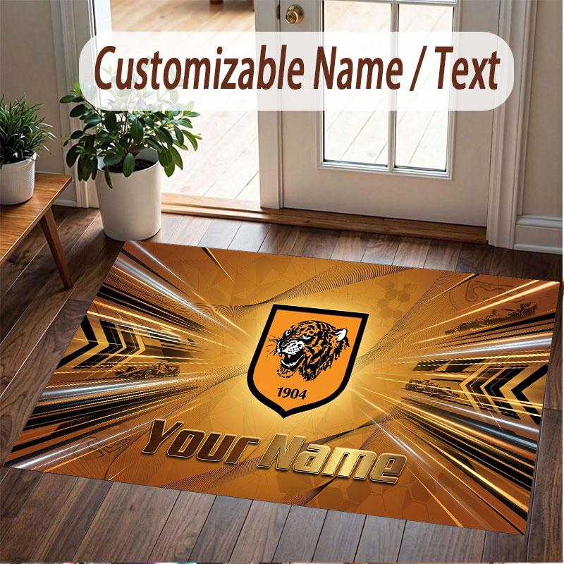 Custom Rug Hull FC Pattern Print Name Text Soft Non‑Slip Floor Carpet for Home Indoor Decoration