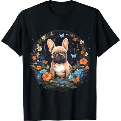 French Bulldog Mom Dog Lover Floral Dog Owner Women T-Shirt