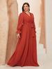 Women's Long Green Chiffon Dress - Elegant Fairy-Inspired Beach Vacation Wear
