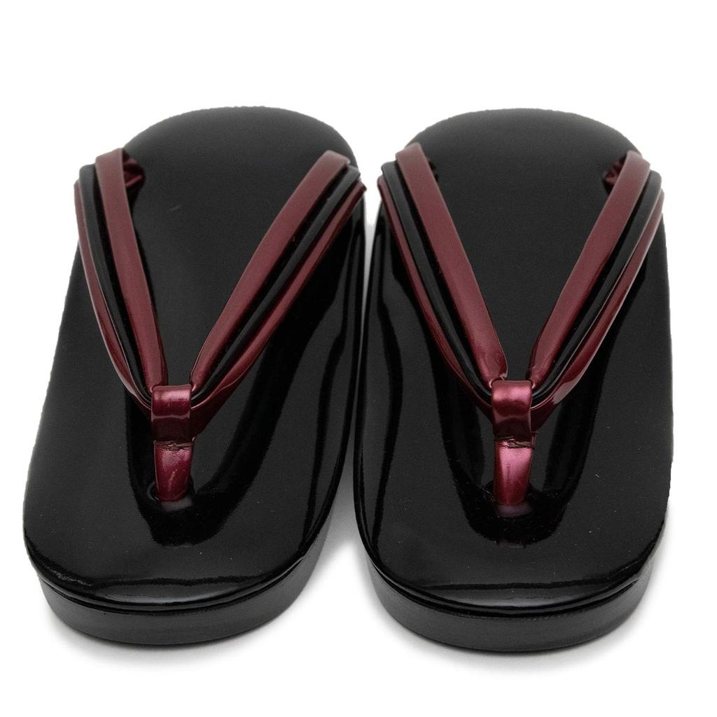 Zori Pearl Enamel Urethane Sole Japanese Shoe [KYOETSU] Japanese-made Women's Sandals, Finish, (01. Black, Size, Adult, Alphabet, M)