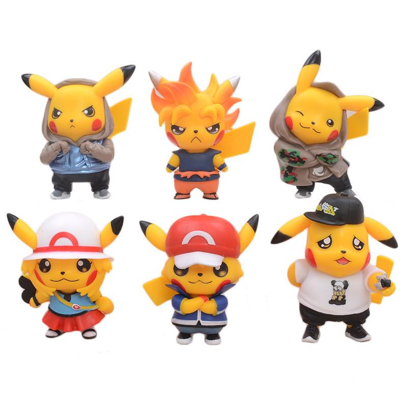 

Pvc Pikachu Toy Model With Stylish Costumes For Collection And Display