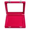 Velvet Jewelry Tray Organizer Box Holder with Clear Lid for Drawer Stud Earring