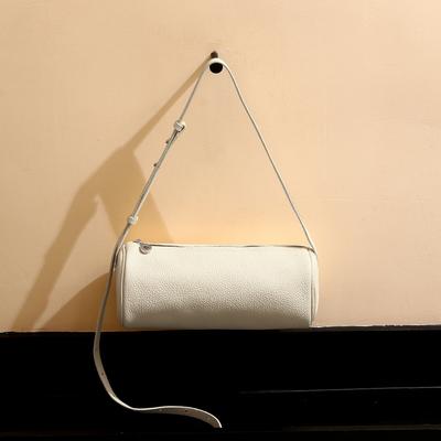 Simple Wind Pen Holder Bag 2025 New Leather Bag Women's Fashion Commuter Cylinder Bag Large Capacity Trend Messenger Bag