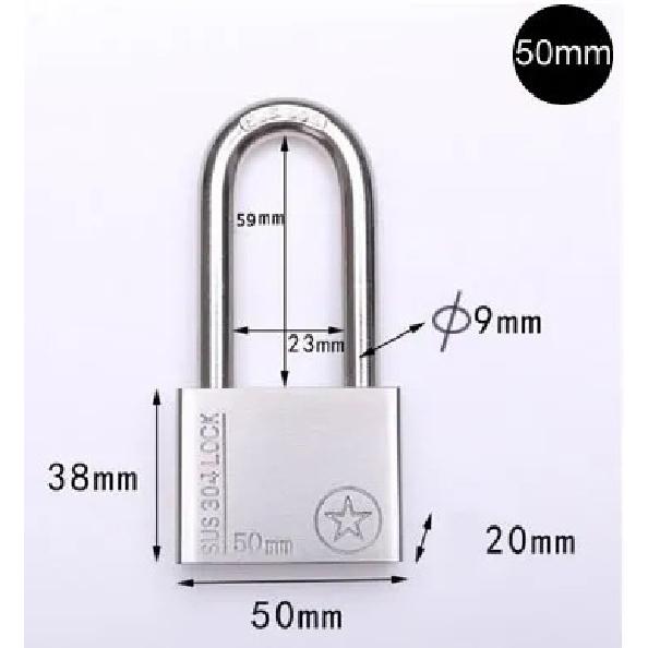 Factory Outlets Stainless Steel 304 Outdoor Padlock Waterproof Anti-rust Anti-theft Corrosion-resistant Ocean Ships Outdoor