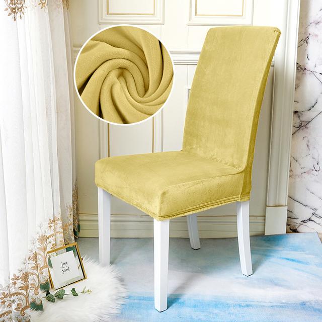 Универсальный размер чехла на стул большие эластичные чехлы на стулья жаккардовая ткань и бархатный чехол для сиденья для столовой 4 Pcs 4570₽