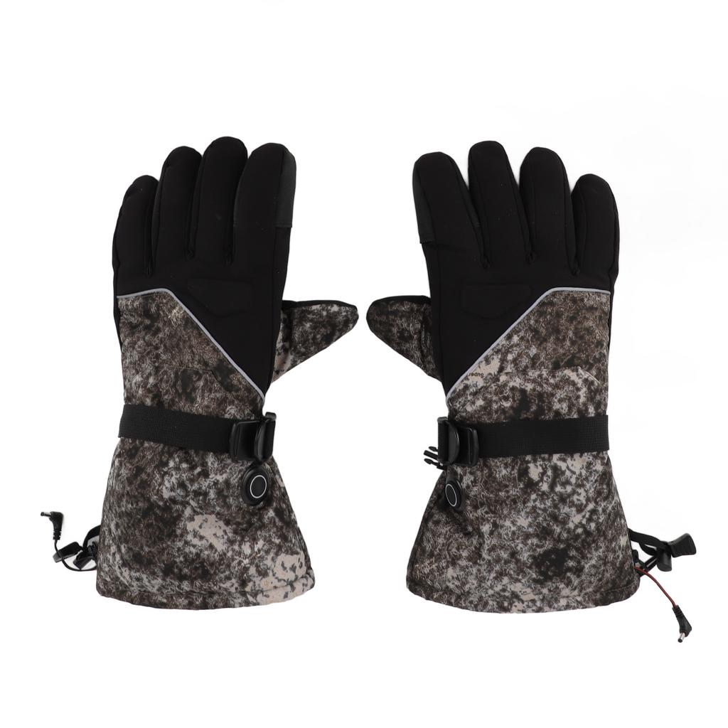 1Pair Heated Gloves DC Connection Battery Powered Touchscreen 3 Adjustable Temperature Electric