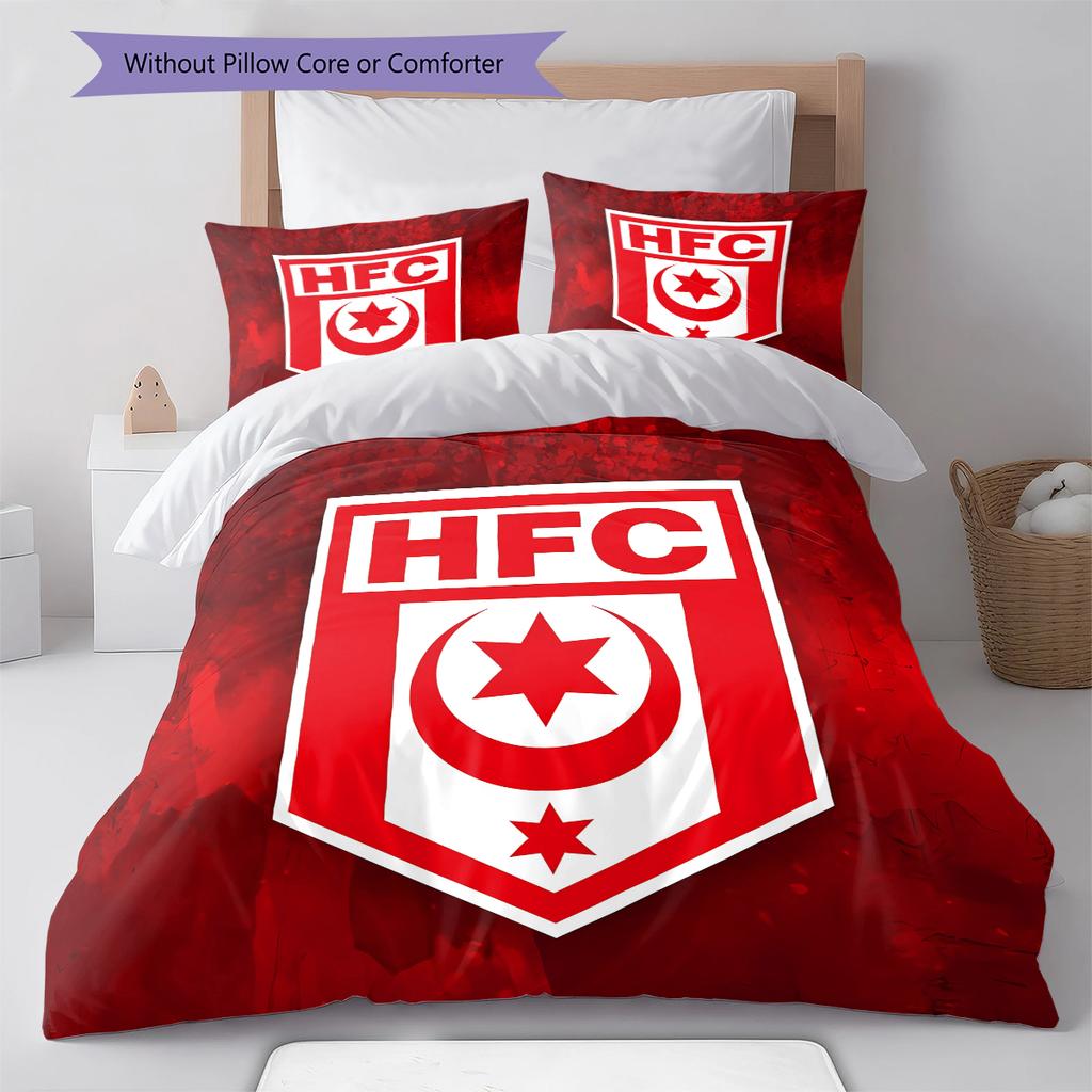 Pościel z wzorem Hallescher FC, Zestaw kołdry Poszewka na kołdrę Poszewka na poduszkę Domowy Prezent Urodzinowy (1 * poszwa na kołdrę + 2 * poszewki na poduszki, bez rdzenia)