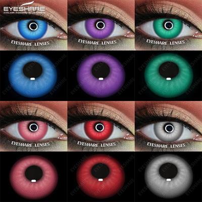 Kolorowe soczewki kontaktowe na Halloween Anime Akcesoria soczewki Cosplay soczewki do oczu Roczne 2 szt./para