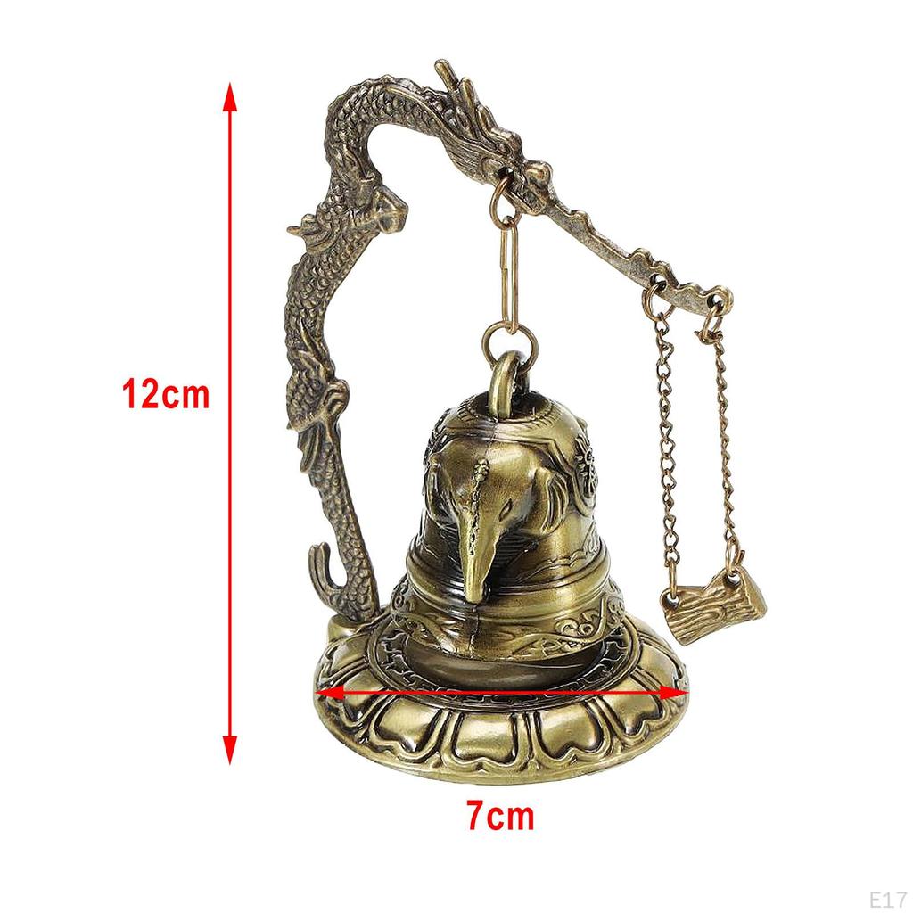Fengshui Bell Blessing for Home Garden Desk Decor Length 7cm/2.76 Width Inch 12cm/4.72