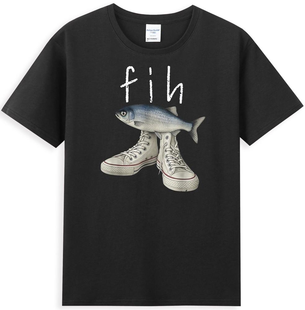 Fih Schuhe Fisch Lustig Falsch geschrieben Fisch Mit Schuhen Meme Retro Unisex T-Shirt