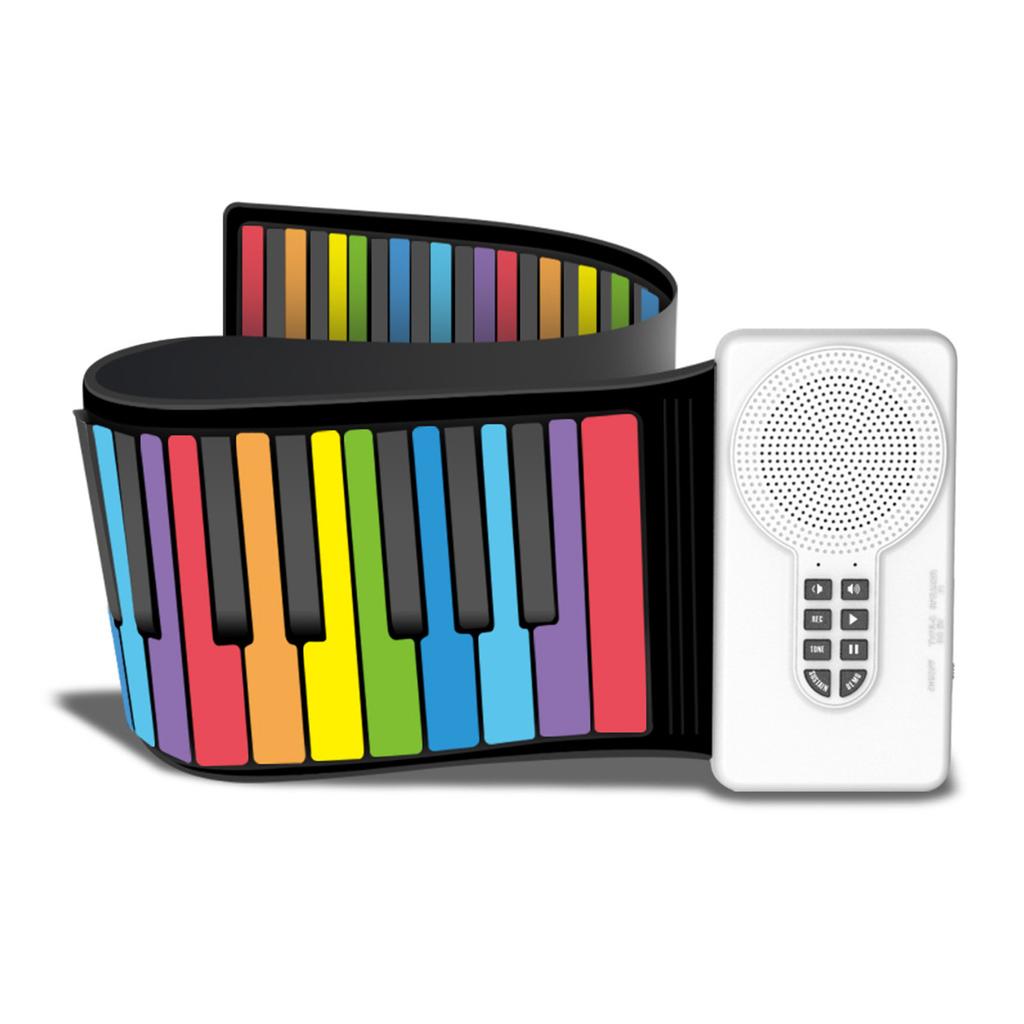 Portable Electronic Piano 49-Key Flexible   Keyboard with Speakers for Beginners