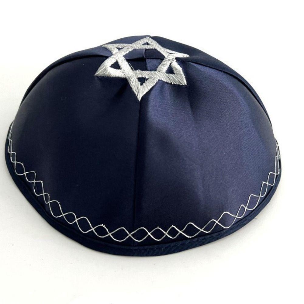 Design Ricamato Kippah Ebraico Forma Rotonda Cappello Berretto Nuovo Cappello a Pullover Evento Etnico