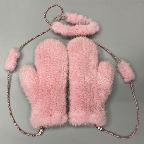 

Жіночі хутряні рукавички Натуральна норка Лисиця В язані Теплі З єднані пальці Рукавиці 12 кольорів One Size