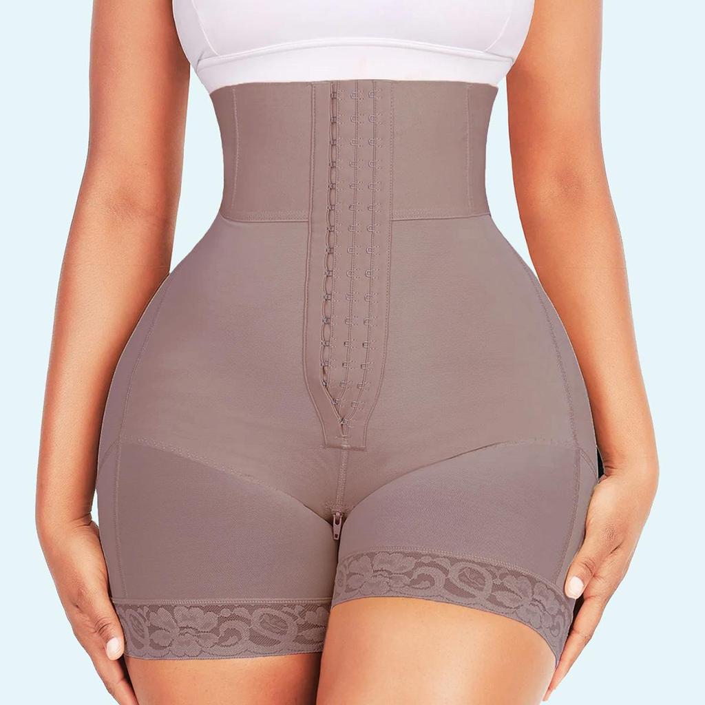 High-Waisted Body Sculpting Plus Size Waist Cincher with Tummy Control & Butt Lift Elastic Shaping Pants.
