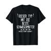 T Shirt With Gerunisex Text This Guy Has The Best Mother-in-Law Yes She Black Vintage Versatile Casual Breathable