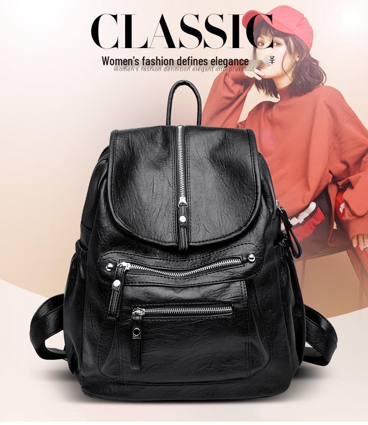 2024 Korean Trendy Retro Unisex Backpack - Casual & Simple Travel Bag for Women