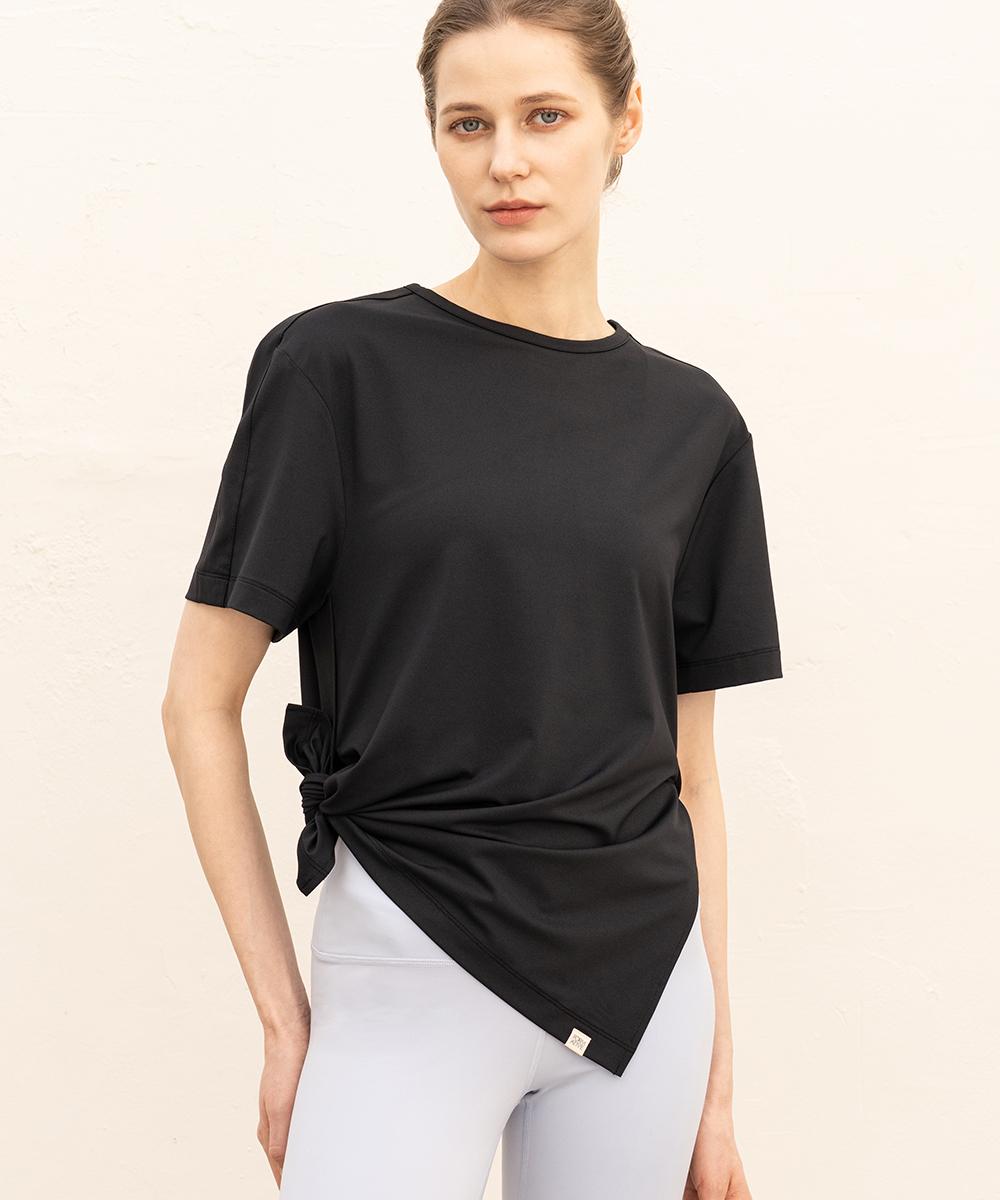 Formative Side Slit Short Sleeve_ New Black (Fmst403) Clearia Aqua/S