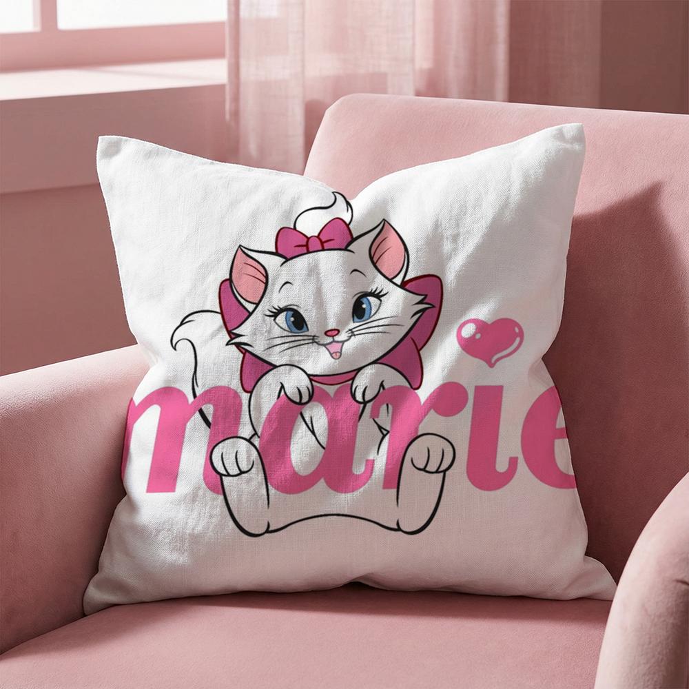 Cute MMarie Cat Cushion Cover MultiScene Pillow Cover for Home Car Reversible Soft Durable for Daily Use